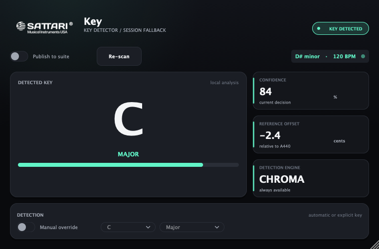 Sattari Key focused detection interface